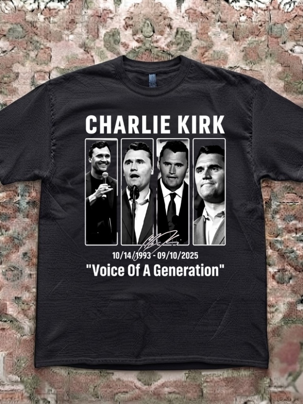 Charlie Kirk Voice Of A Generation Memorial Tribute Vintage Black T-Shirt
